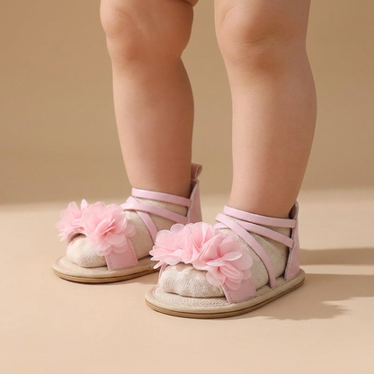Gladiator Ruffle Flower Sandals