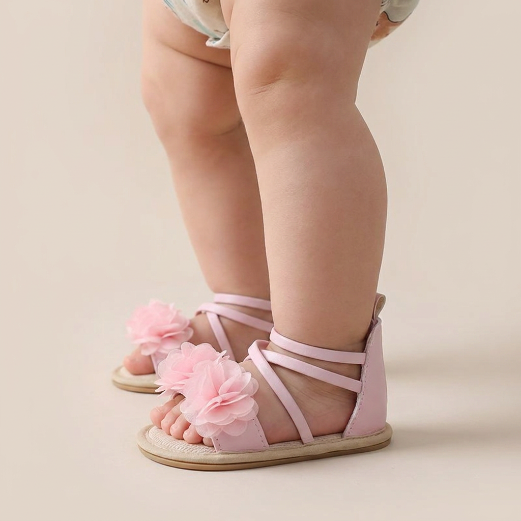 Gladiator Ruffle Flower Sandals
