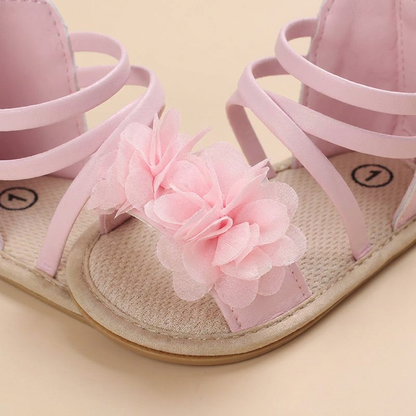 Gladiator Ruffle Flower Sandals