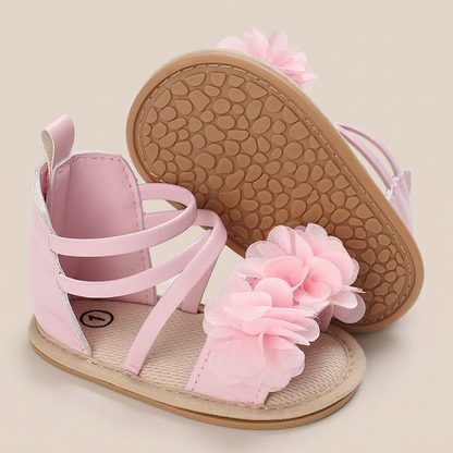 Gladiator Ruffle Flower Sandals