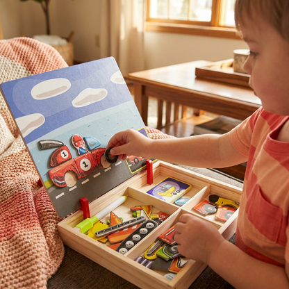Magnetic Wooden Dress-Up & Matching Puzzle Board – Creative Learning Toy