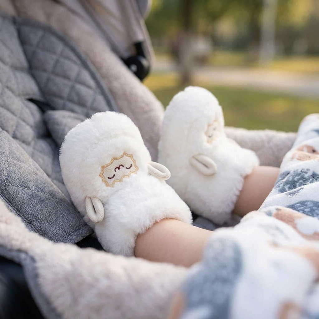 Warm & Cozy Fleece-Lined Baby Booties with Soft Non-Slip Soles