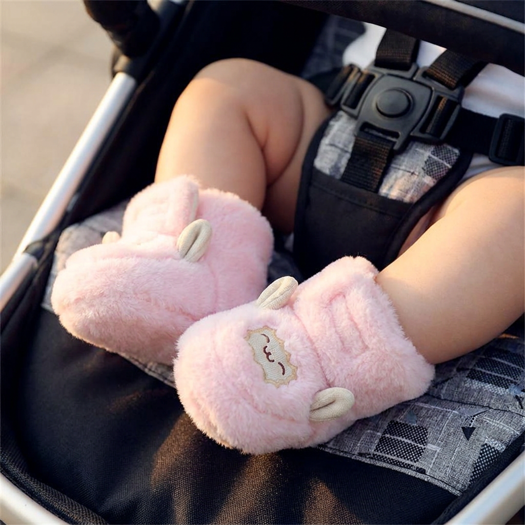Warm & Cozy Fleece-Lined Baby Booties with Soft Non-Slip Soles