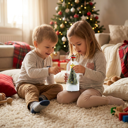 Recordable Christmas Message-in-a-Bottle Ornament with Voice Playback