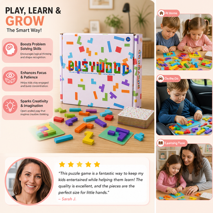Wooden  Shape Matching Puzzle Family Game