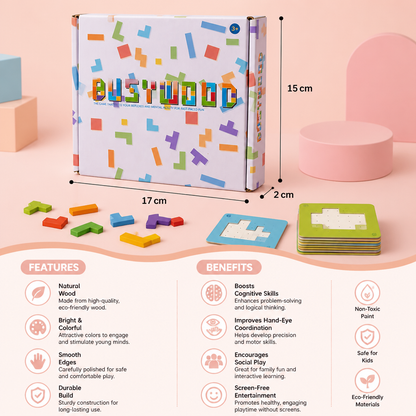 Wooden  Shape Matching Puzzle Family Game