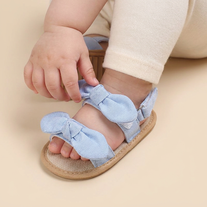 Bunny Ear Bow Sandals Blue