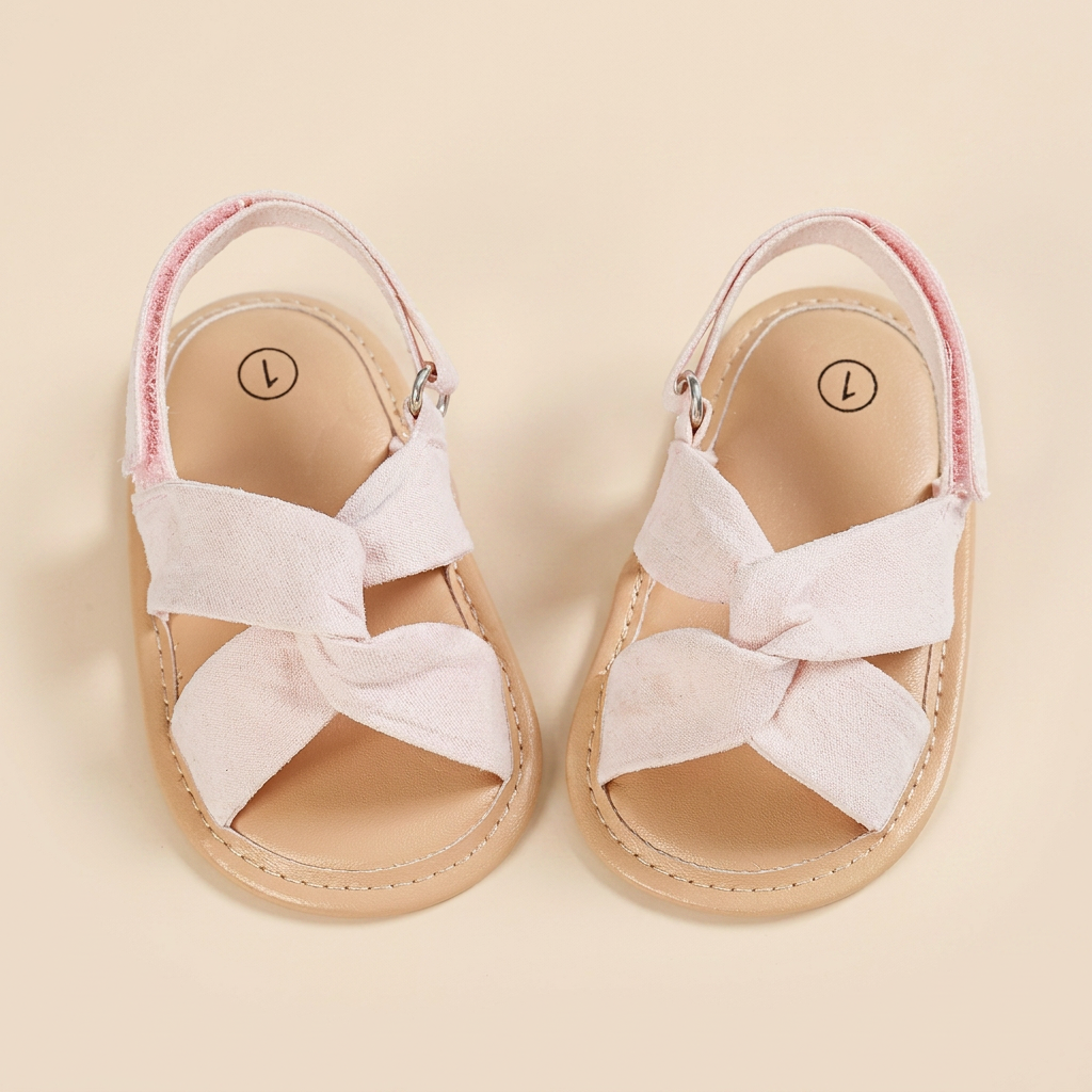 Knotted Cross-Strap Sandals