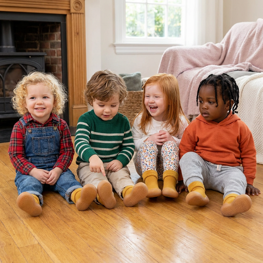 Warm Baby Walking Sock Shoes with Soft Non-Slip Soles
