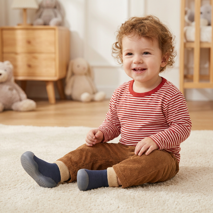 Warm Baby Walking Sock Shoes with Soft Non-Slip Soles