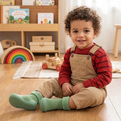 Warm Baby Walking Sock Shoes with Soft Non-Slip Soles