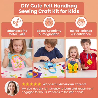 DIY Cute Felt Handbag Sewing Craft Kit for Kids