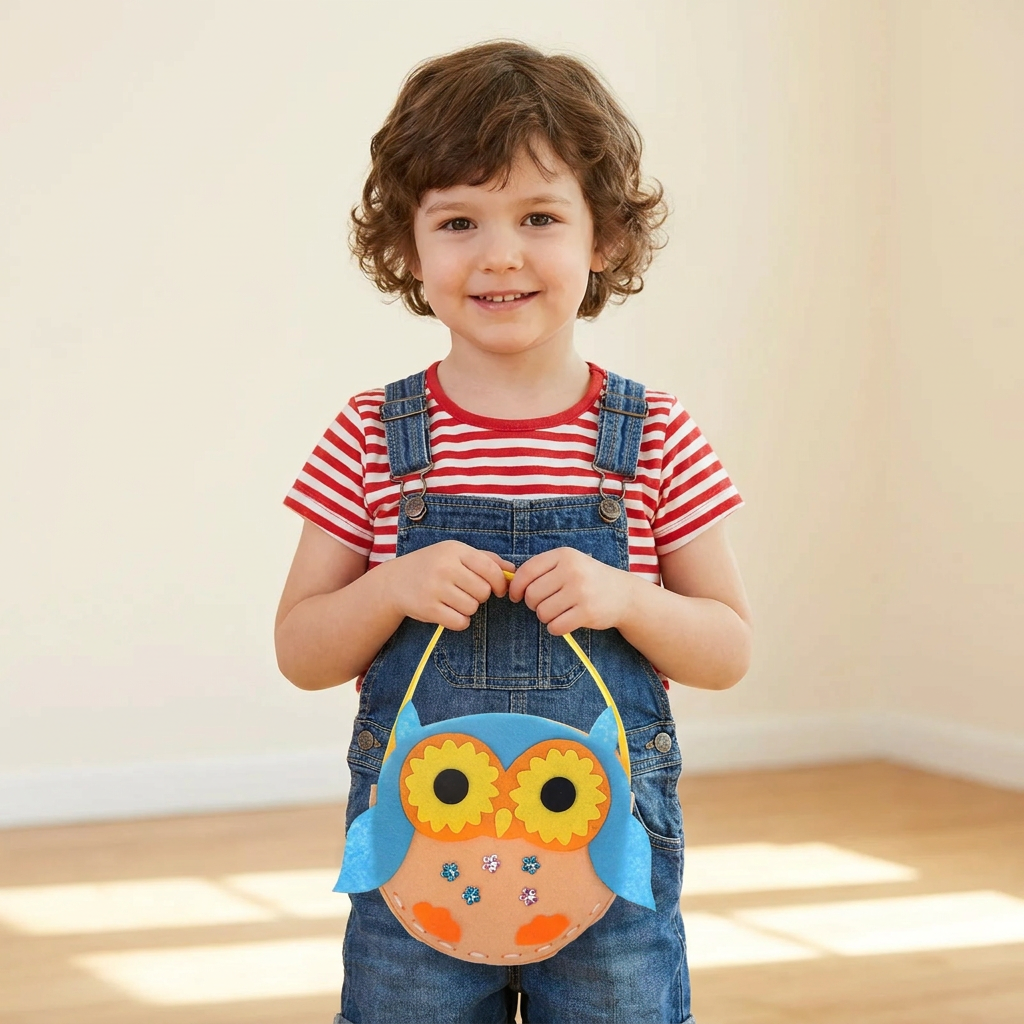DIY Cute Felt Handbag Sewing Craft Kit for Kids