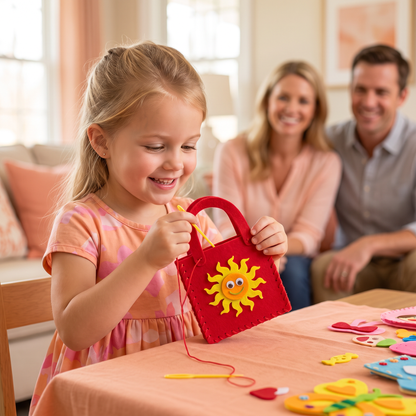 DIY Cute Felt Handbag Sewing Craft Kit for Kids