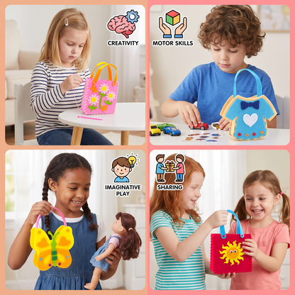 DIY Cute Felt Handbag Sewing Craft Kit for Kids