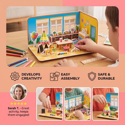 3D DIY Playroom Building Kit – Educational Puzzle & Craft Set