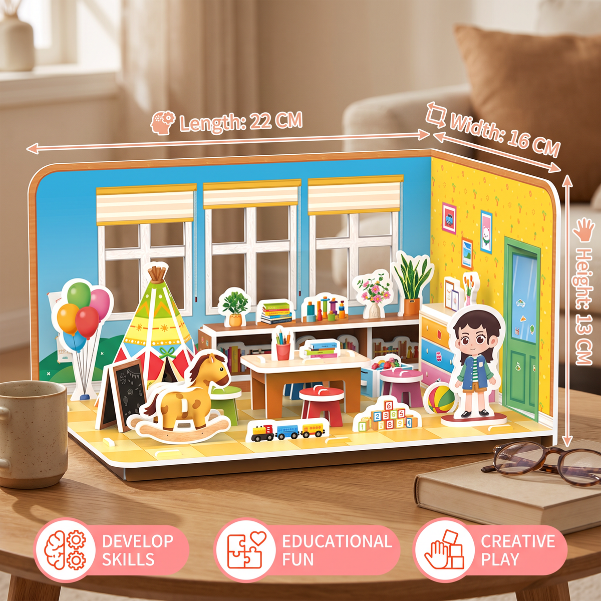 3D DIY Playroom Building Kit – Educational Puzzle & Craft Set