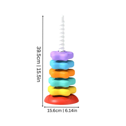 Rainbow Spinning and Color Tower Toy