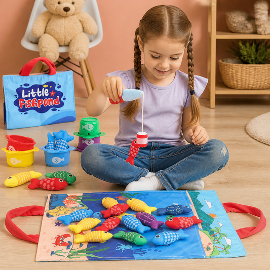 Montessori Plush Fishing Bond Toy