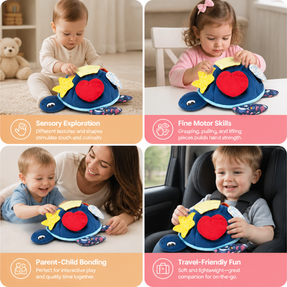 Montessori Turtle Activity Toy – Soft Sensory Play for Kids