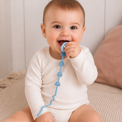 Silicone Baby Clip with Anti-Loss Protection – for Pacifiers & Toys (5 Pieces)