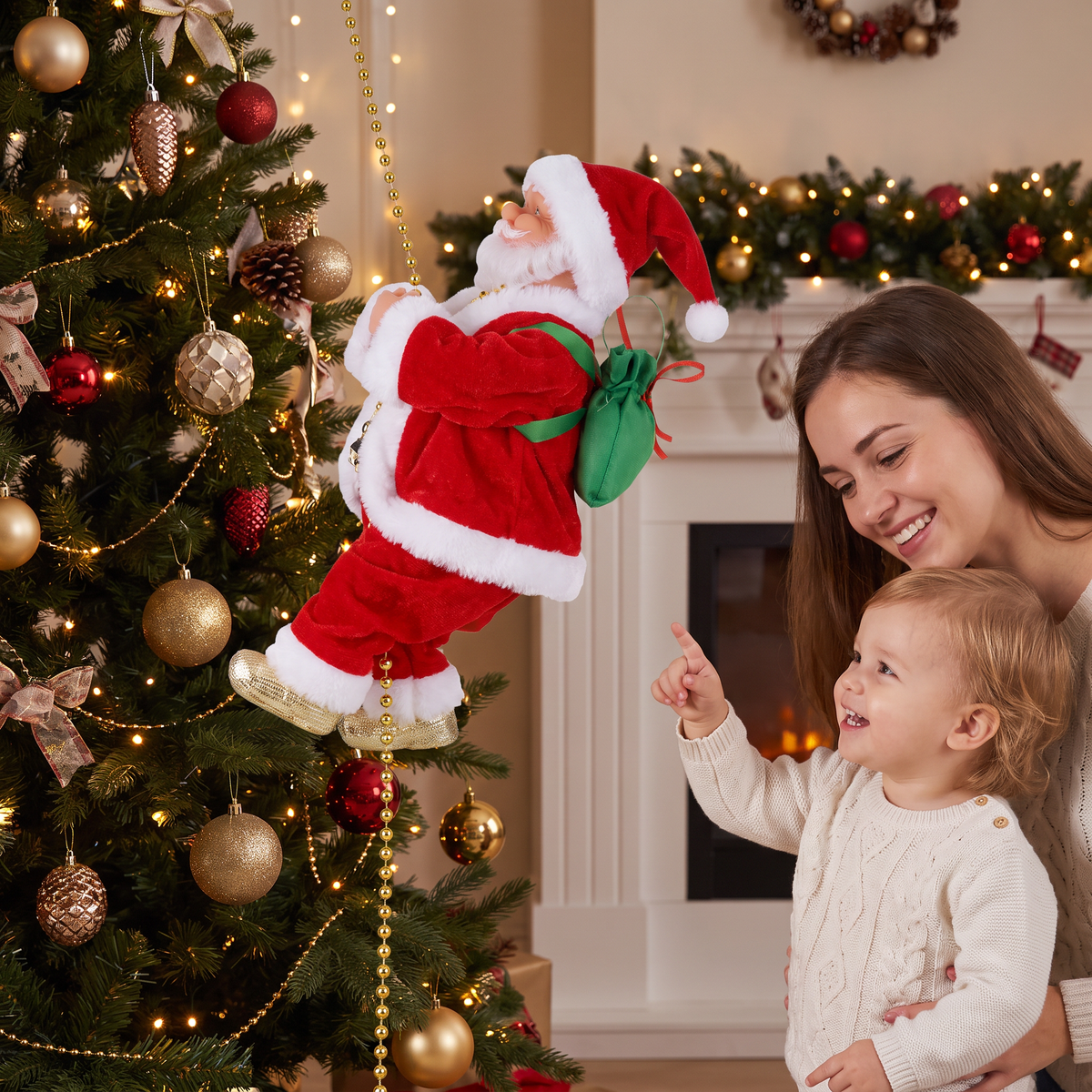 Climbing Santa Claus Toy