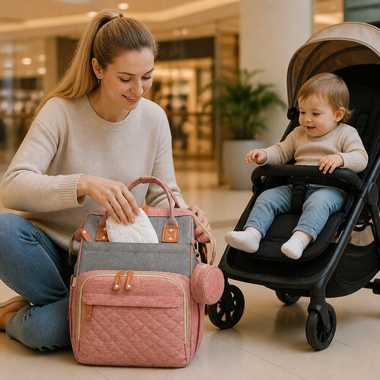 3-in-1 Travel Diaper Backpack with Foldable Baby Bed – Perfect for On-the-Go Parents