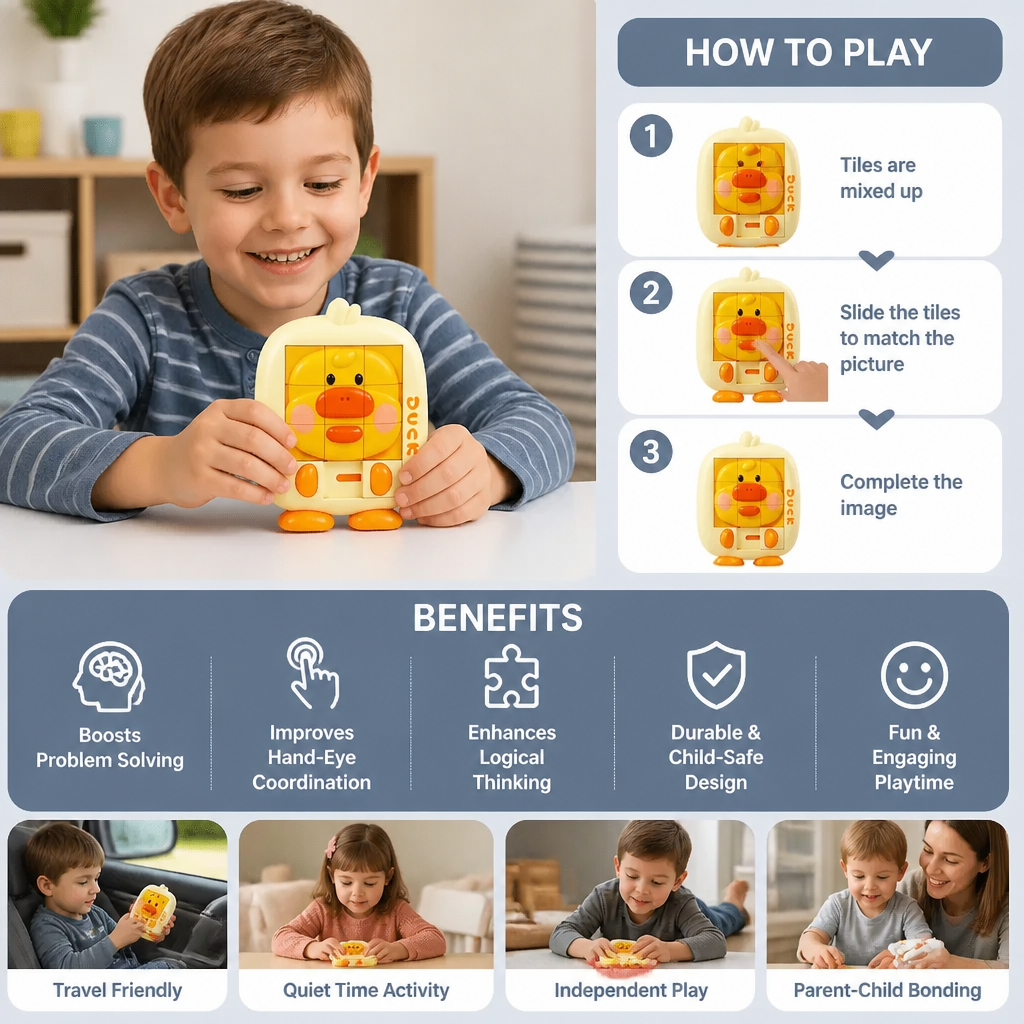 Educational Animal Sliding Puzzle Game