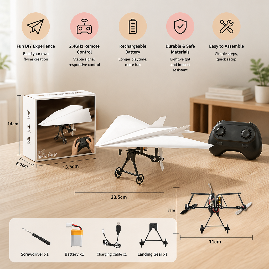 DIY Remote Control Paper Airplane Kit