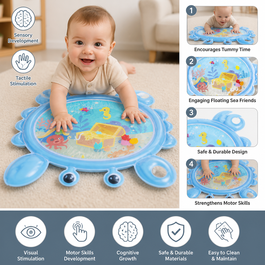 2in1 Interactive Tummy Time Toy & Play Mat