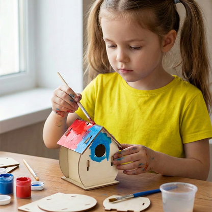 Colorful DIY Wooden Birdhouse Kit for Kids – Paint & Craft Set
