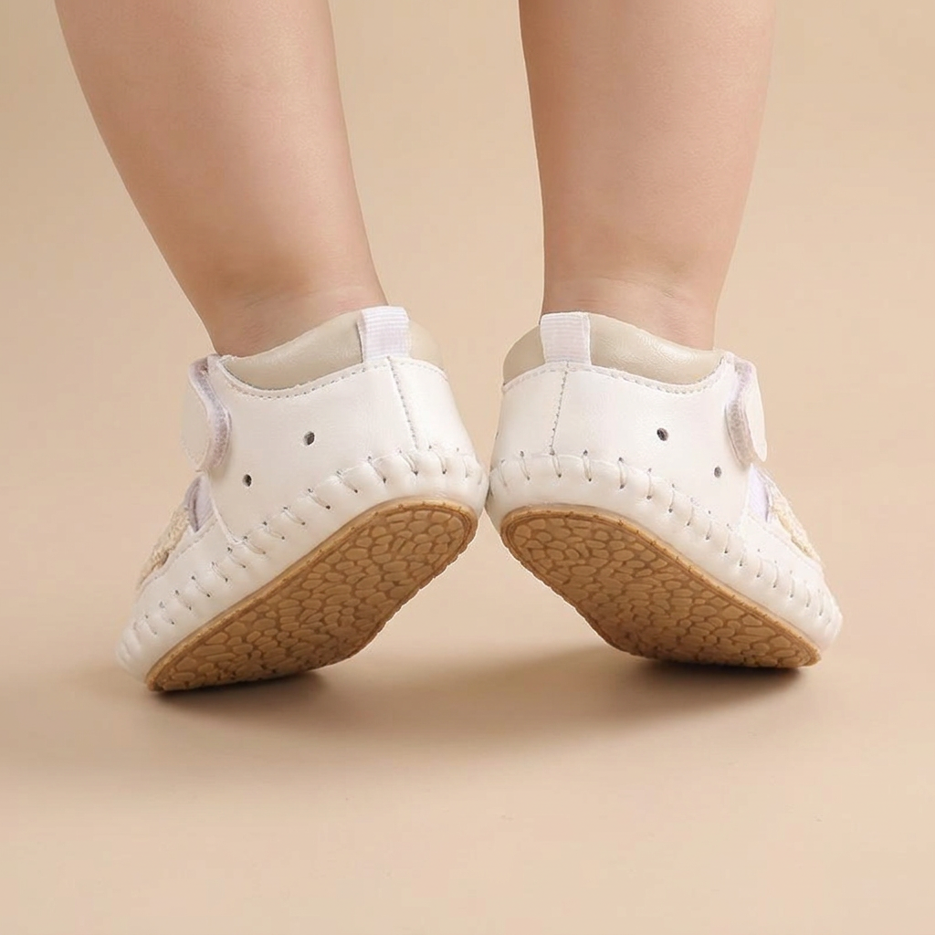 Lace Trim Flower Sneaker Sandals