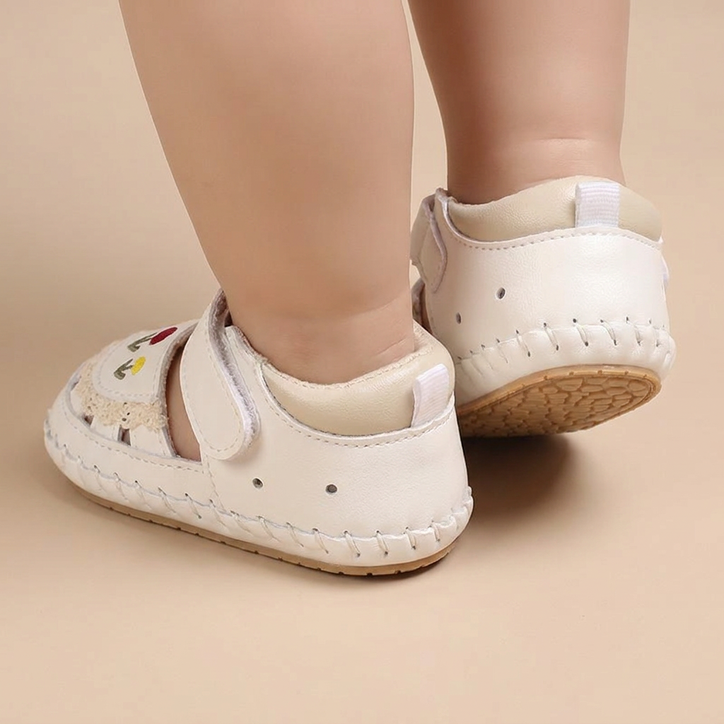 Lace Trim Flower Sneaker Sandals