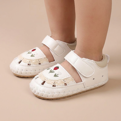 Lace Trim Flower Sneaker Sandals