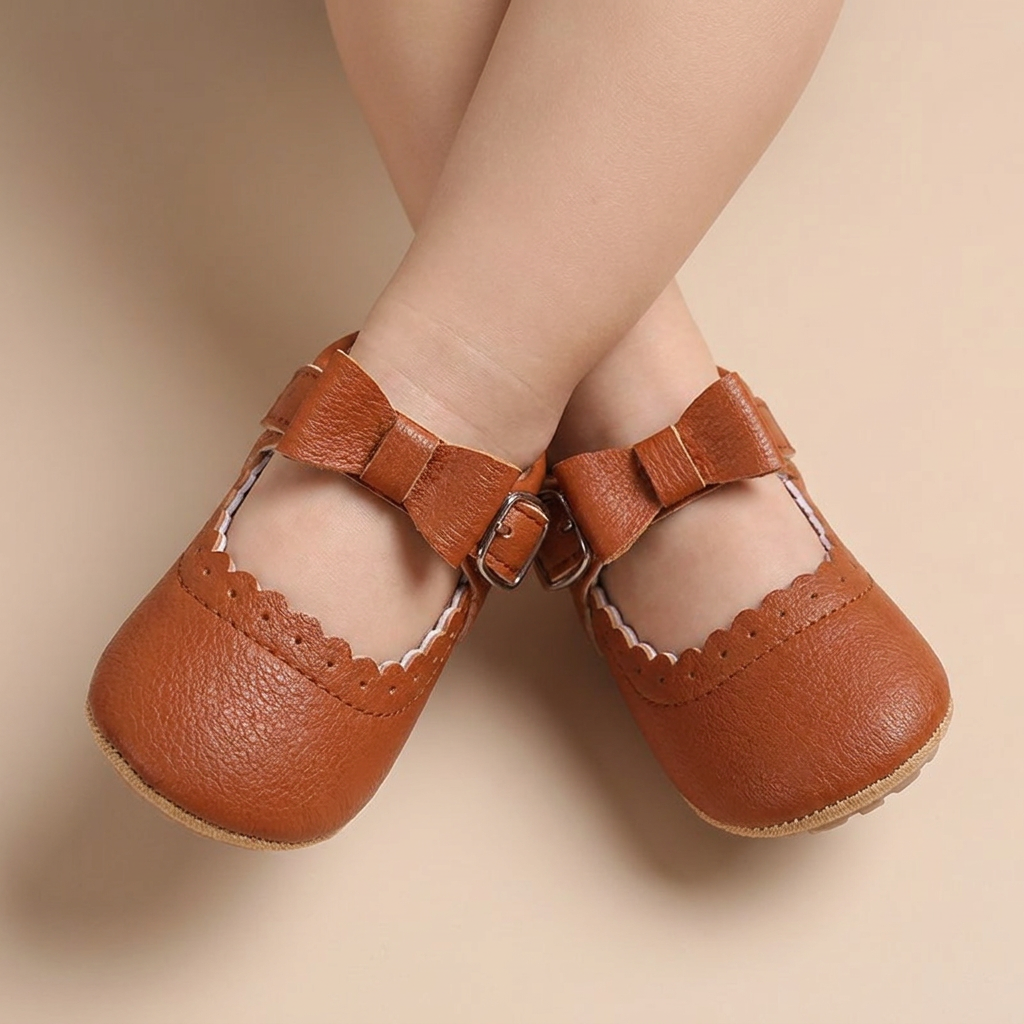 Scallop Bow Mary Jane Shoes