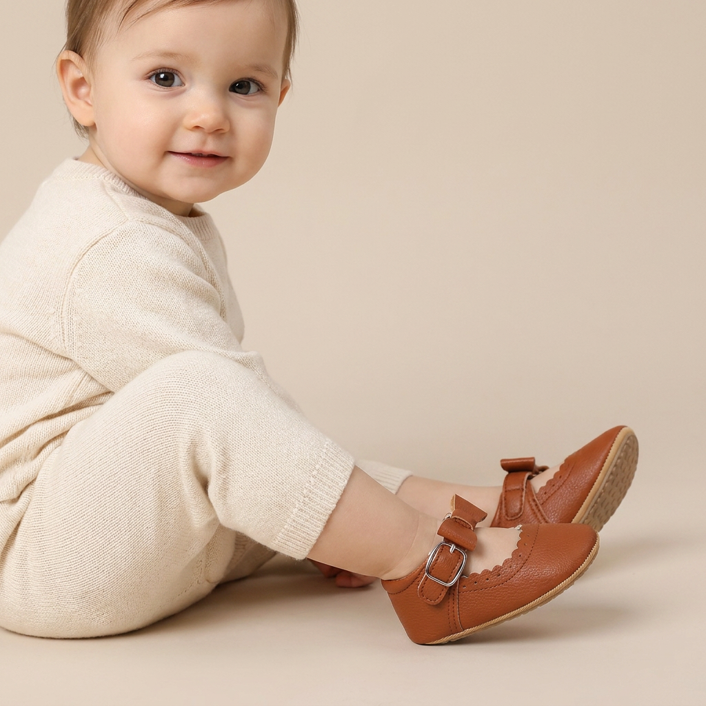 Scallop Bow Mary Jane Shoes