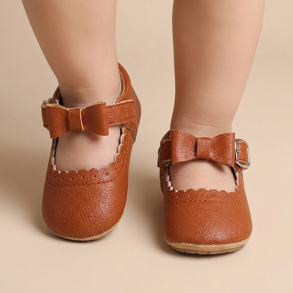 Scallop Bow Mary Jane Shoes
