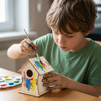Colorful DIY Wooden Birdhouse Kit for Kids – Paint & Craft Set