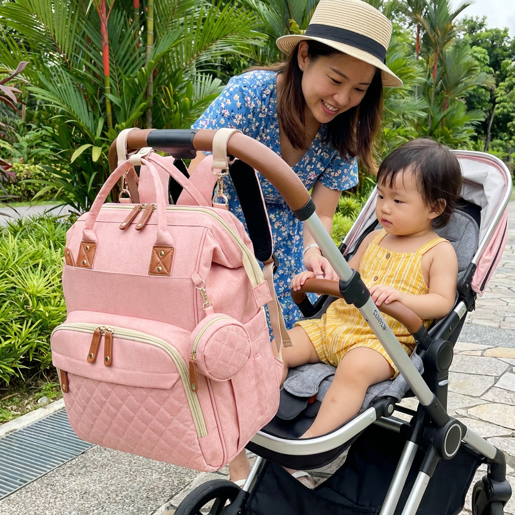 3-in-1 Travel Diaper Backpack with Foldable Baby Bed – Perfect for On-the-Go Parents