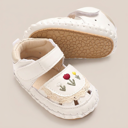 Lace Trim Flower Sneaker Sandals