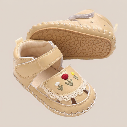 Lace Trim Flower Sneaker Sandals