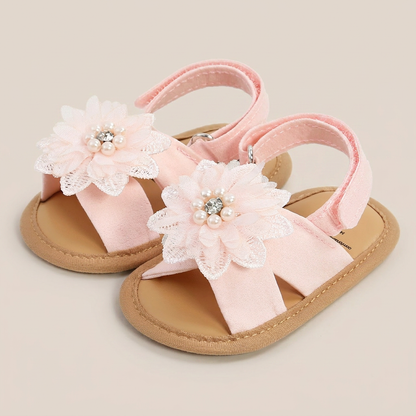 Flower Bow Slingback Sandals