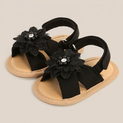 Flower Bow Slingback Sandals