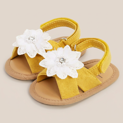 Flower Bow Slingback Sandals