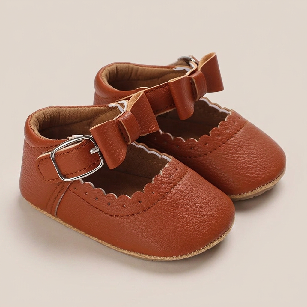 Scallop Bow Mary Jane Shoes