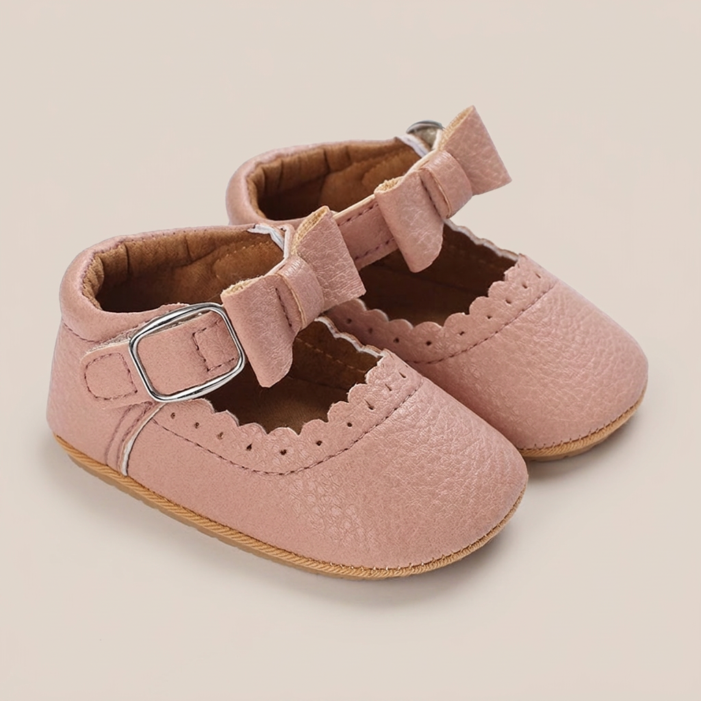 Scallop Bow Mary Jane Shoes