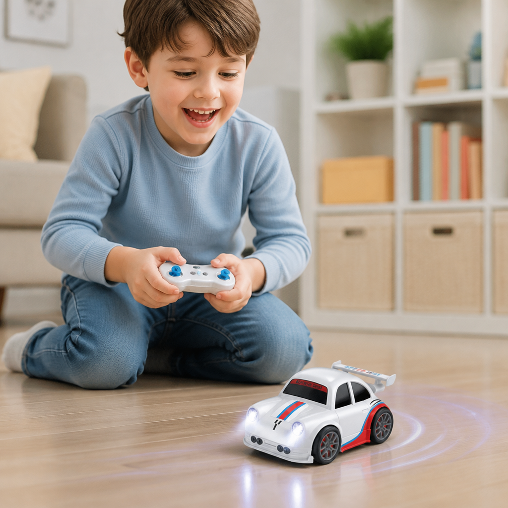 RC Racing Drift Car for Kids - Remote Control with Sensor Lights & Sound