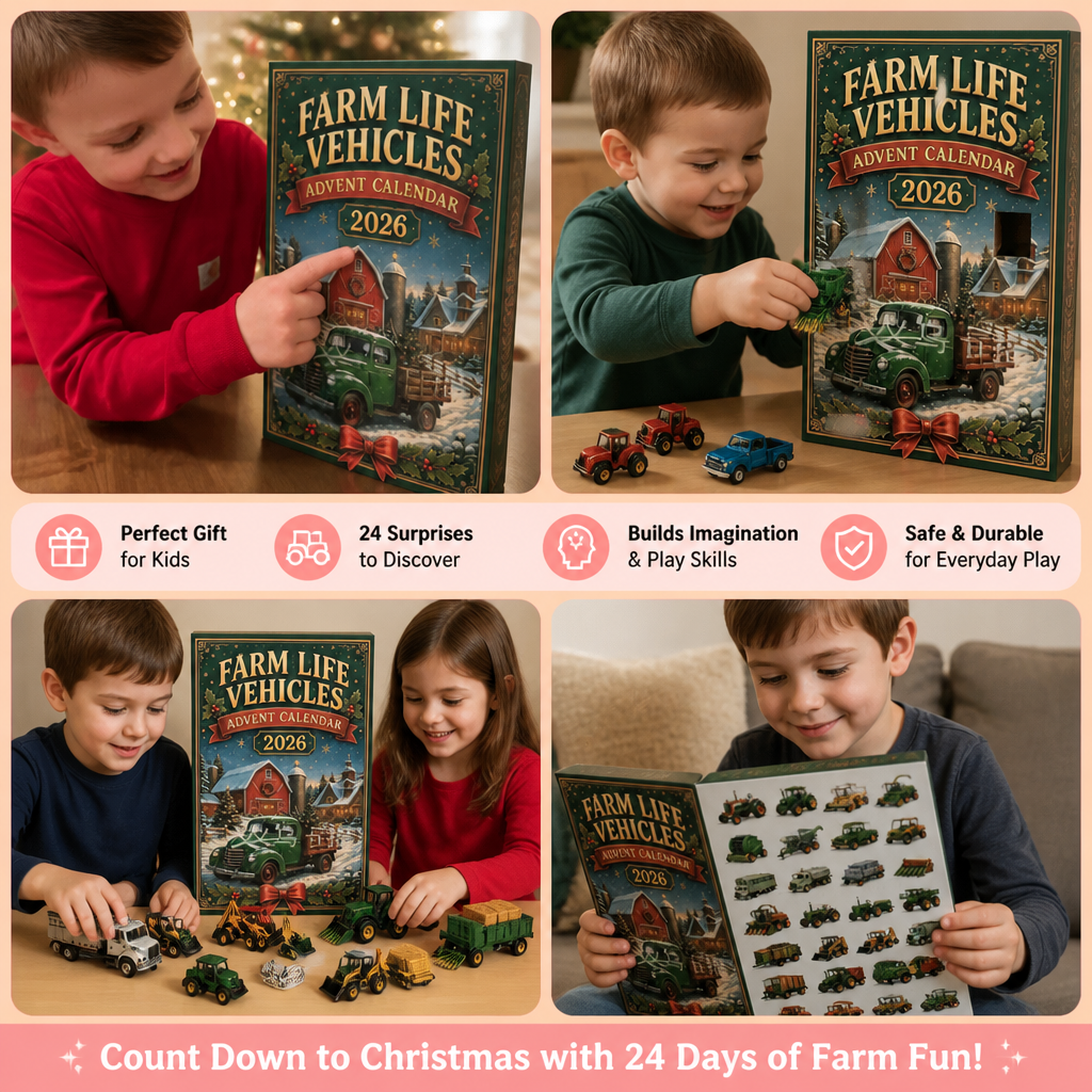 24-Day Farm Vehicles Christmas Advent Calendar