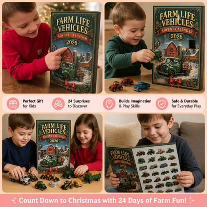 24-Day Farm Vehicles Christmas Advent Calendar