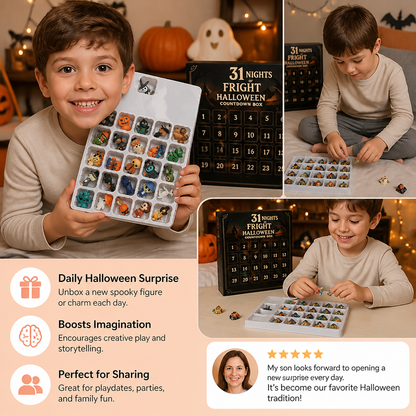 Halloween Countdown Calendar with Surprise Horror Mini Figures & Charms
